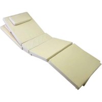 VCM Liegenauflage 2er Set creme Polyester B/L: ca. 58x188 cm von VCM