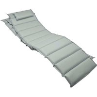 VCM Liegenauflage 2er Set grau Polyester B/H/L: ca. 60x6x190 cm von VCM