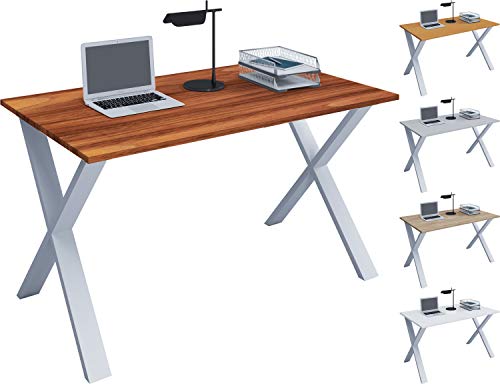 VCM Holz Schreibtisch Computertisch Arbeitstisch Büromöbel Lona X Weiß 80, 80, Weiß von VCM
