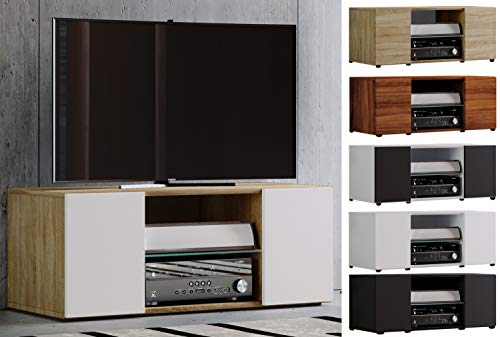 VCM Lowina 115 TV Lowboard Fernseh Schrank Möbel Tisch Holz Sideboard Medien Rack Bank Sonoma-eiche 40 x 115 x 36 cm "Lowina" von VCM