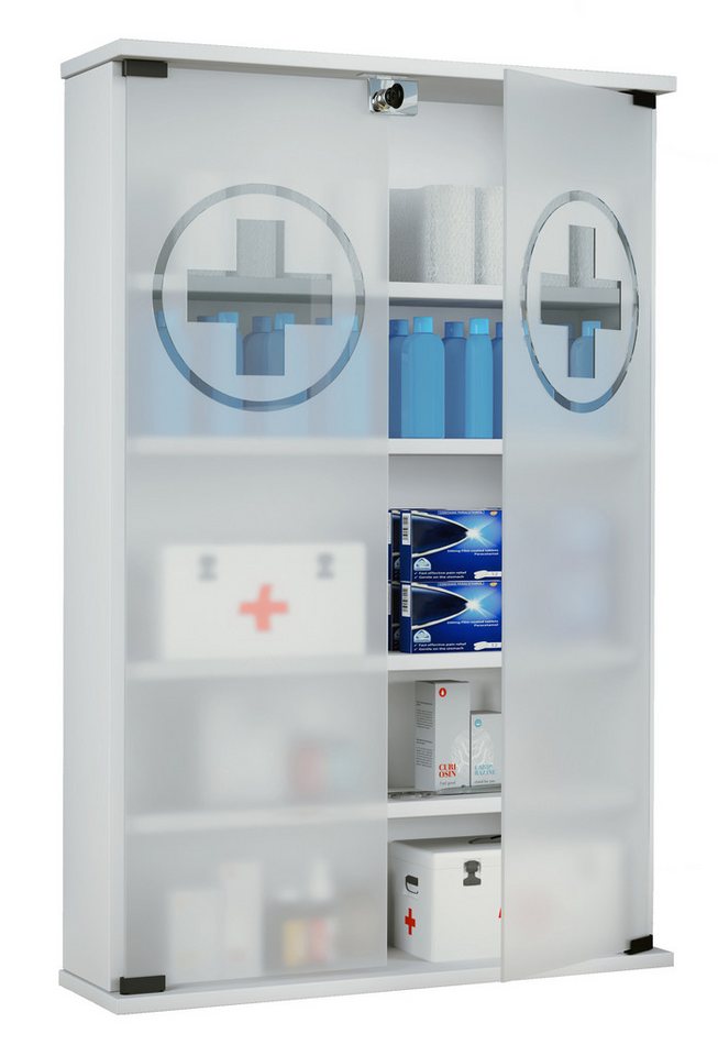 VCM Medizinschrank Medizinschrank Arzneischrank Honula abschließbar von VCM