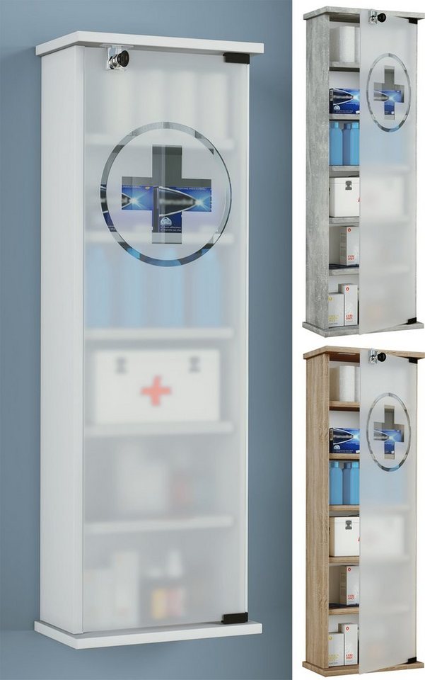VCM Medizinschrank Wand Hänge Medizinschrank Arzneischrank Omal von VCM