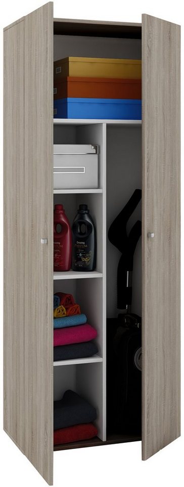 VCM Mehrzweckschrank Holz Besenschrank Staubsauger Putzschrank Vandol von VCM