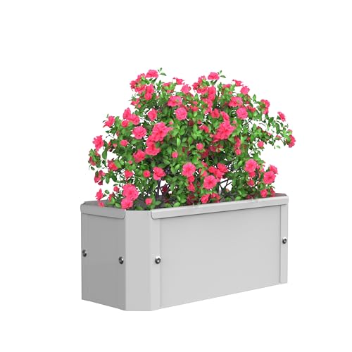 VCM Metall Beet rechteckig | stehender Pflanzkasten | Blumenkasten für Garten Terrasse Balkon | Blumentopf H. 16 x B. 39 x. T. 18 cm | Balora S von VCM