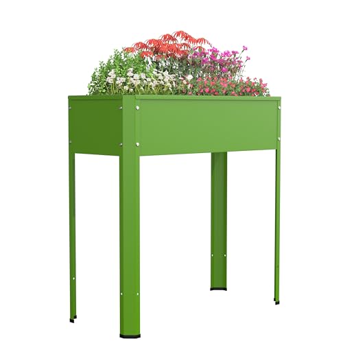 VCM Metall Hochbeet | rechteckig | stehender Pflanzkasten | Blumenkasten für Garten Terrasse Balkon | Blumentopf H. 88 x B. 80 x. T. 35 cm | Balora L von VCM