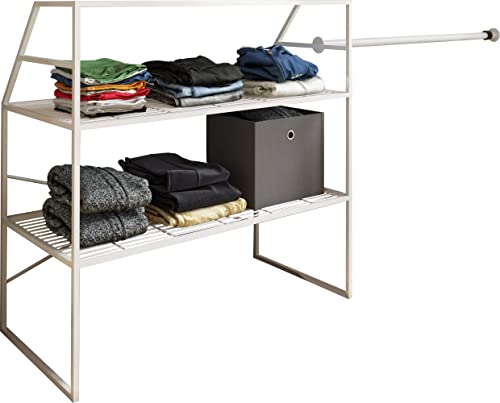 VCM Metall Kleiderschrank |offener Schrank | begehbarer |Dachschrägen Regal | Maße ca. B. 100 x H. 100 x T. 50 cm - Disal von VCM