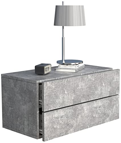 VCM Nachtschrank | Wandschublade | Wandboard | Nachttisch | Maße ca H. 30 x B. 60 x T. 32 cm - Usal L 60 cm von VCM