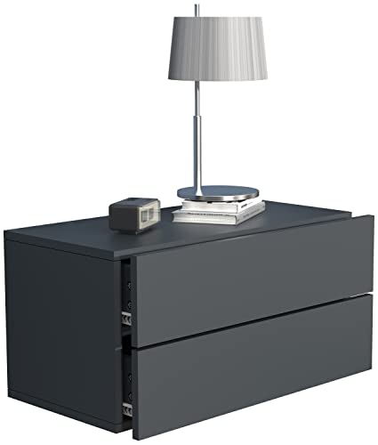 VCM Nachtschrank | Wandschublade | Wandboard | Nachttisch | Maße ca H. 30 x B. 60 x T. 32 cm - Usal L 60 cm von VCM