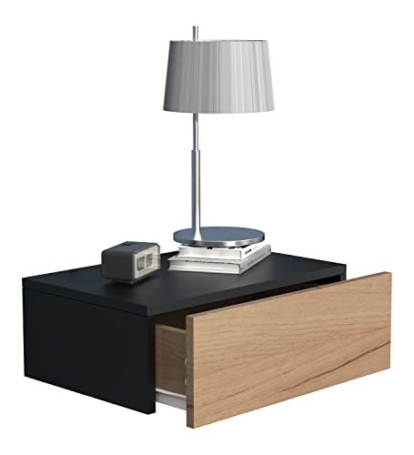 VCM Nachtschrank | Wandschublade | Wandboard | Nachttisch | Maße ca. H. 15 x B. 45 x T. 30 cm - Usal M 45 cm von VCM