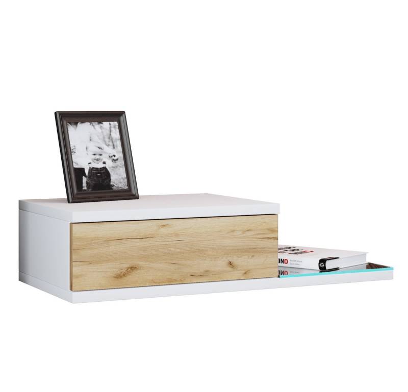 VCM Nachttisch Design Wandschublade Nachttisch Regal Konsila L von VCM