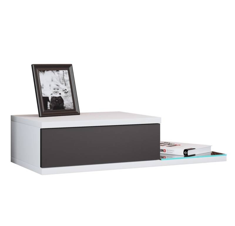 VCM Nachttisch Design Wandschublade Nachttisch Regal Konsila L von VCM