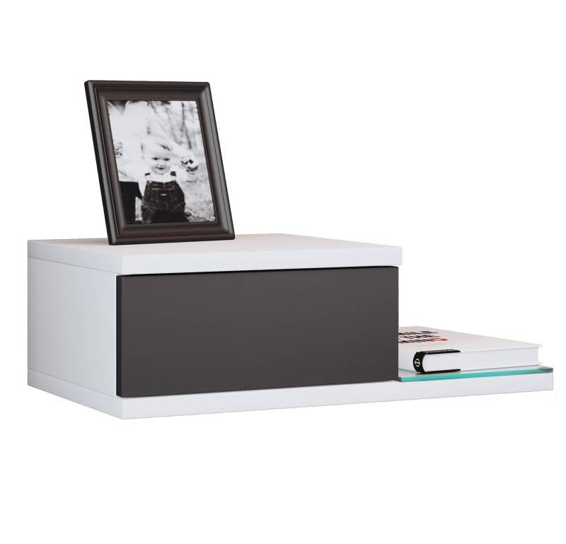 VCM Nachttisch Design Wandschublade Nachttisch Regal Konsila M von VCM