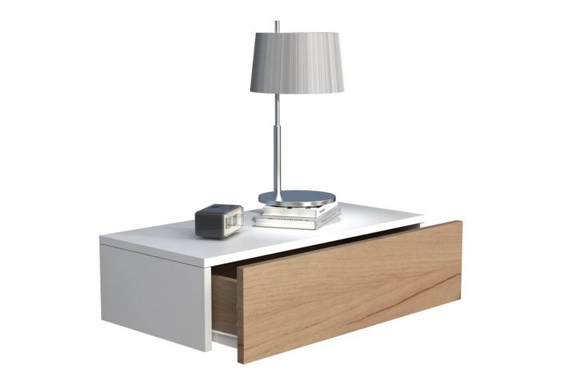 VCM Nachttisch Holz Wandschublade Wand Hänge Nachttisch Usal M60 von VCM