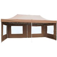 VCM Pavillon PROFI braun Polyester-Mischgewebe B/H/L: ca. 600x220x300 cm von VCM