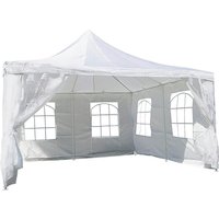 VCM Pavillon weiß Metall B/H/L: ca. 400x200x400 cm von VCM