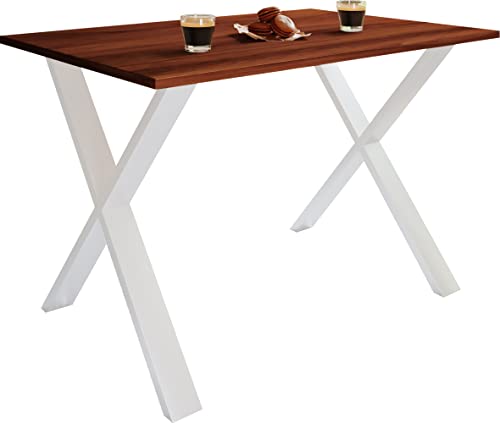 VCM Premium Holz Esstisch | H. 76 x B. 140 x T. 50 cm | Küchentisch Speisetisch Tisch Xona X Weiß VCM Premium Holz Esstisch | H. 76 x B. 140 x T. 50 cm | Küchentisch Speisetisch Tisch Xona X Weiß von VCM