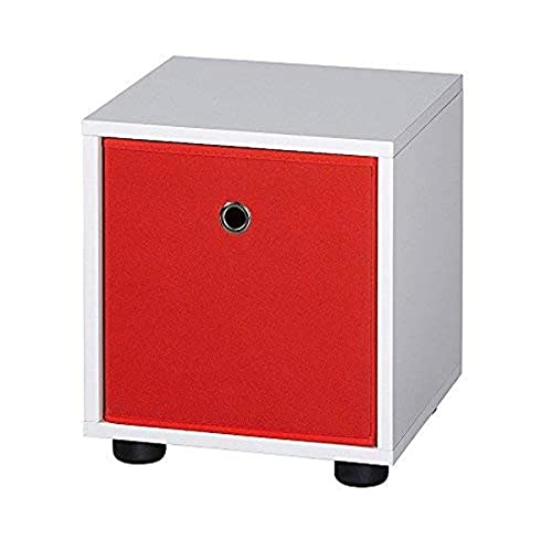 VCM Holzregal hängend | platzsparendes Regal | Maße: H. 34 x B. 31 x T. 30 cm | Elegantes Regal hängend | Aufbewahrungsregal | Bücherregal | Wandboard - Benas-1 Weiß von VCM