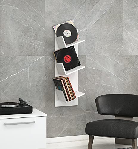 VCM Holz Wandregal | Wandboard mit DREI großen Fächer | Platz für 100 Schallplatten | kann auch für Bücher verwendet Werden | Maße: H. 106 x B. 33 x T. 26 cm - Sulda Weiß VCM Holz Wandregal | Wandboard mit DREI großen Fächer | Platz für 100 Schallplatten | kann auch für Bücher verwendet Werden | Maße: H. 106 x B. 33 x T. 26 cm - Sulda Weiß von VCM