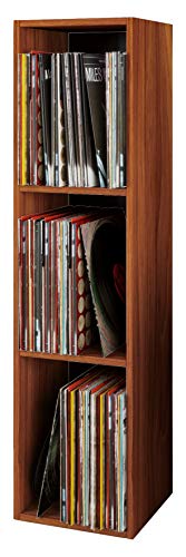 VCM Regal Schallplatten Standregal Bücherregal Universal Archiv LP Möbel Holz Kern-Nussbaum 115x34x29 cm "Platto" von VCM