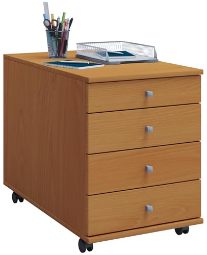 VCM Rollcontainer | Beistellcontainer mit Schubladen | Maße ca. H. 57 x B. 42 x T. 75 cm | Bürocontainer – Lona von VCM