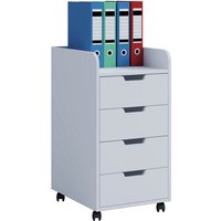VCM Rollcontainer »Konal«, BxHxL: 50 x 74 x 40 cm, Holzwerkstoff - weiss von VCM
