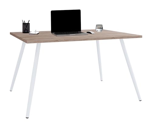VCM Schreibtisch Computertisch Bürotisch Skandanivischer Retro Look Salia 110x80 cm von VCM