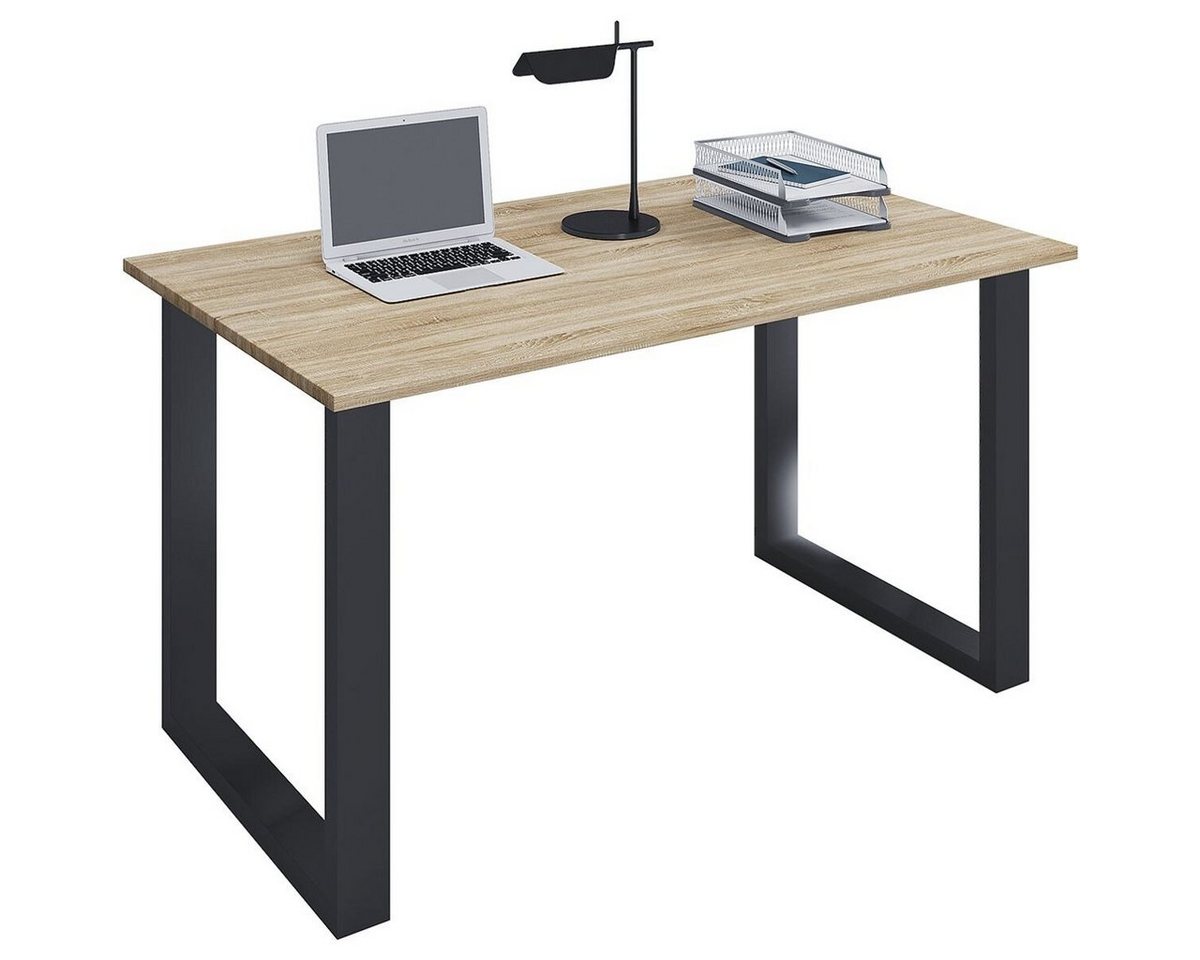 VCM Schreibtisch Lona, rechteckig, Tiefe 50 cm, Bügel-Fuß schwarz von VCM