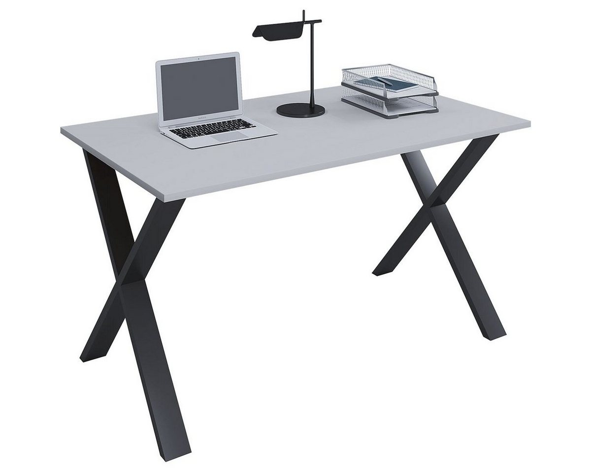 VCM Schreibtisch Lona, rechteckig, Tiefe 50 cm, X-Fuß schwarz von VCM