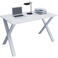 VCM Schreibtisch "Lona" 140x80 X-Fußgestell Weiß/Weiß von VCM