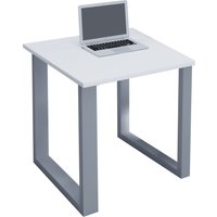 Schreibtisch Lona 80x80 U-Fußgestell weiß/silber von VCM