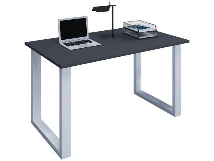 VCM Schreibtisch Schreibtisch Bürotisch Computertisch 110x80 Lona U, schwarz silberfarben, Silber / Anthrazit VCM Schreibtisch Schreibtisch Bürotisch Computertisch 110x80 Lona U, schwarz silberfarben, Silber / Anthrazit von VCM