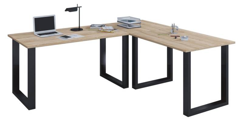VCM Schreibtisch U Schreibtisch Eckschreibtisch L Form 190x130x50 von VCM