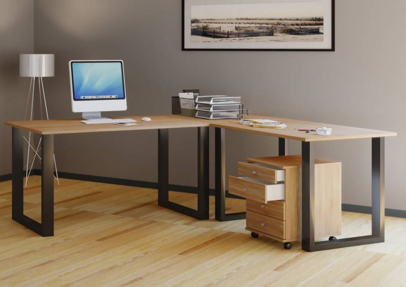 VCM Schreibtisch U Schreibtisch Eckschreibtisch L Form 220x190x80 VCM Schreibtisch U Schreibtisch Eckschreibtisch L Form 220x190x80 von VCM