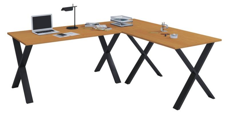 VCM Schreibtisch X Schreibtisch Eckschreibtisch L Form 190x130x50 VCM Schreibtisch X Schreibtisch Eckschreibtisch L Form 190x130x50 von VCM
