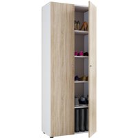 Schuhschrank "Vandol l" mit Türen 5 Fächer Weiß/Sonoma-Eiche von VCM