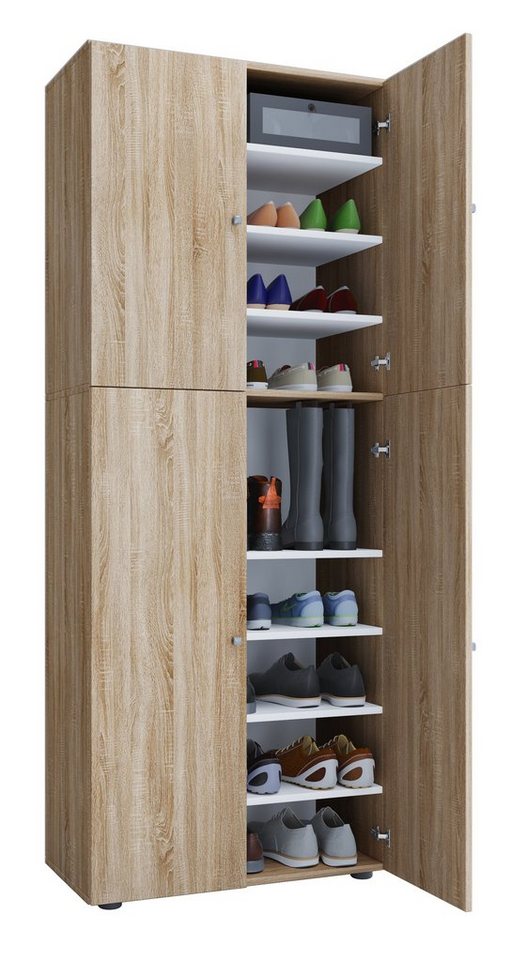 VCM Schuhschrank XXL Holz Großer Schuhschrank Schuhkommode Lona 9 von VCM