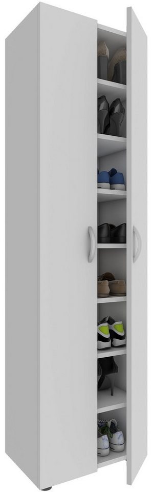 VCM Schuhschrank XXL Holz Großer Schuhschrank Schuhkommode Ulas 8 von VCM