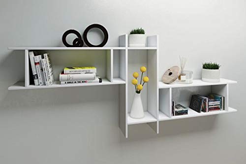 VCM Holzregal hängend | platzsparendes Regal | Maße: H. 80 x B. 188 x T. 20 cm | Elegantes Regal hängend | Aufbewahrungsregal | Bücherregal | Wandboard - Sirola Maxi VCM Holzregal hängend | platzsparendes Regal | Maße: H. 80 x B. 188 x T. 20 cm | Elegantes Regal hängend | Aufbewahrungsregal | Bücherregal | Wandboard - Sirola Maxi von VCM