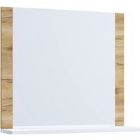 Spiegel Lendas mit Ablage 60 cm Honig-Eiche/Weiß von VCM