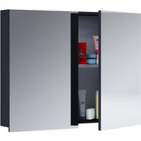 VCM Spiegelschrank "Badinos" 60cm Schwarz von VCM