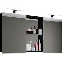 VCM Spiegelschrank »Budasi«, BxHxL: 12 x 59 x 112 cm, Holzwerkstoff - schwarz VCM Spiegelschrank »Budasi«, BxHxL: 12 x 59 x 112 cm, Holzwerkstoff - schwarz von VCM