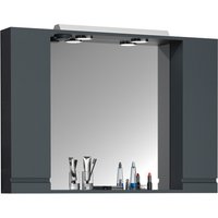 VCM Spiegelschrank »Silora XL«, BxHxT: 100 x 71 x 14 cm - grau von VCM