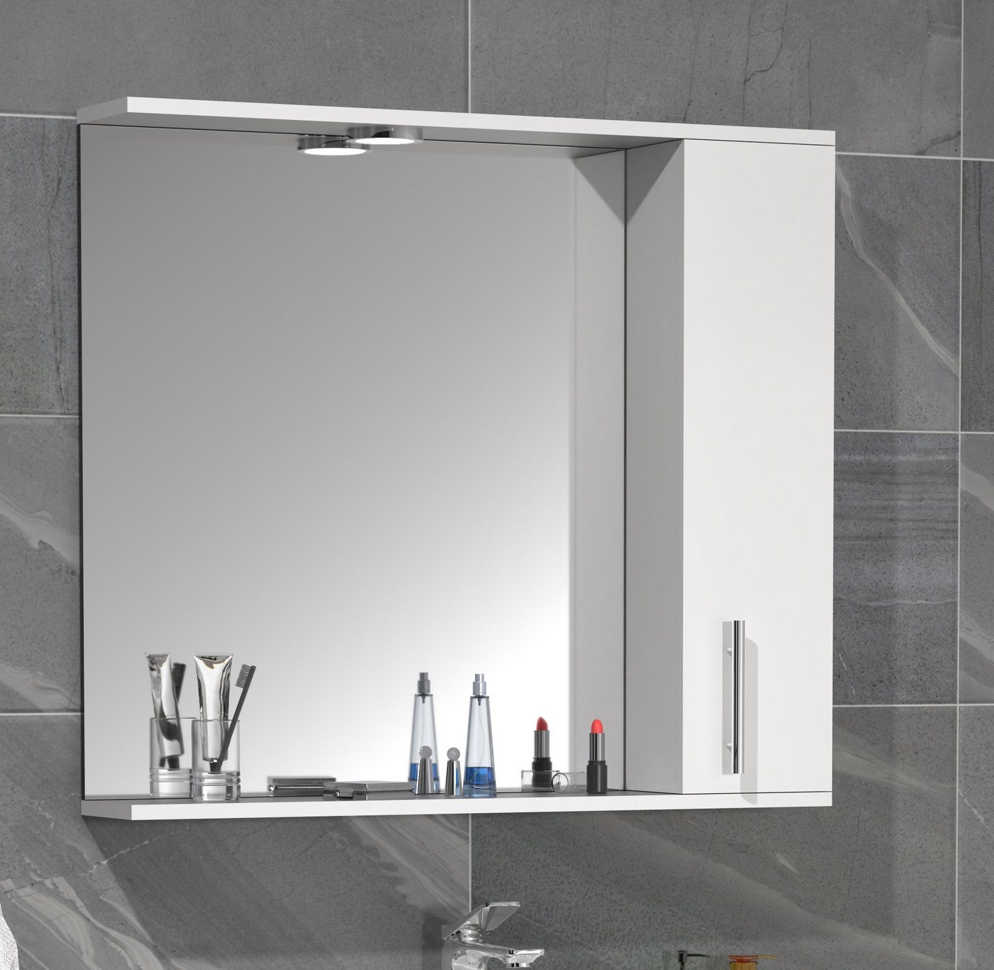 VCM Spiegelschrank Spiegelschrank Bad Spiegel Beleuchtung Lisalo XL (1-St) von VCM