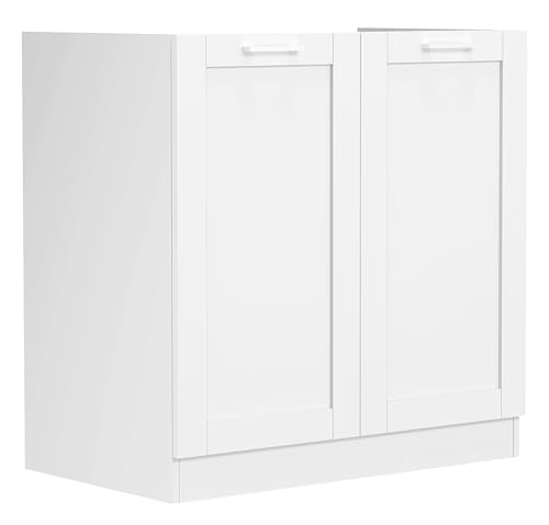 VCM Spülunterschrank | Maße ca. H. 82 x B. 80 x. T. 46 cm | Unterschrank mit Zwei Drehtüren im Landhaus Stil | Küchenmöbel – Colura von VCM