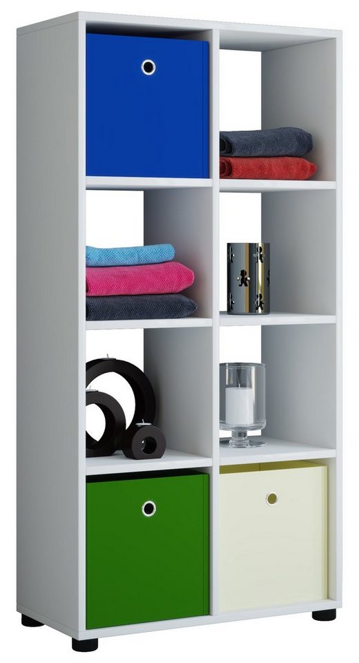 VCM Standregal Holz Raumteiler Stand Regal Bücher Benas 2x4 von VCM