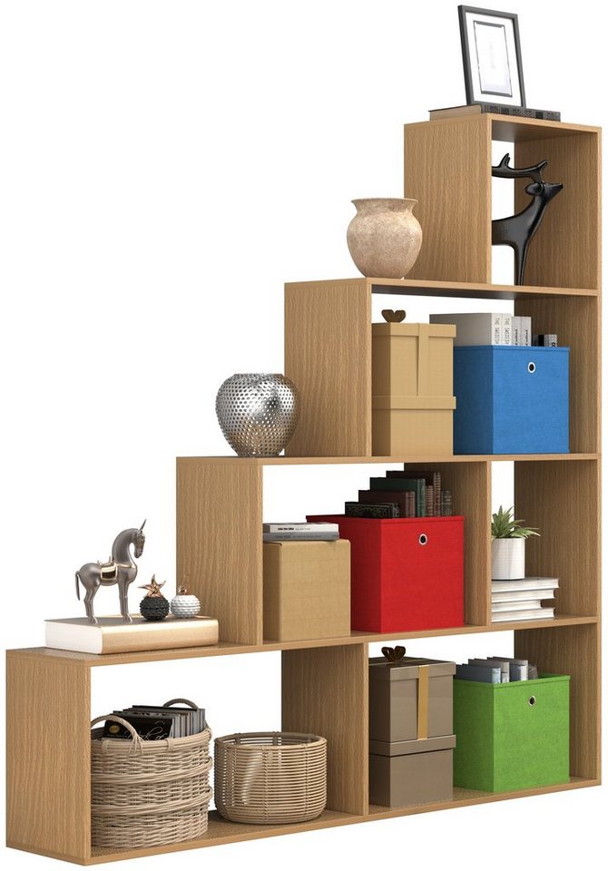 VCM Standregal Holz Regal Raumteiler Standregal Bücher Dubila L von VCM