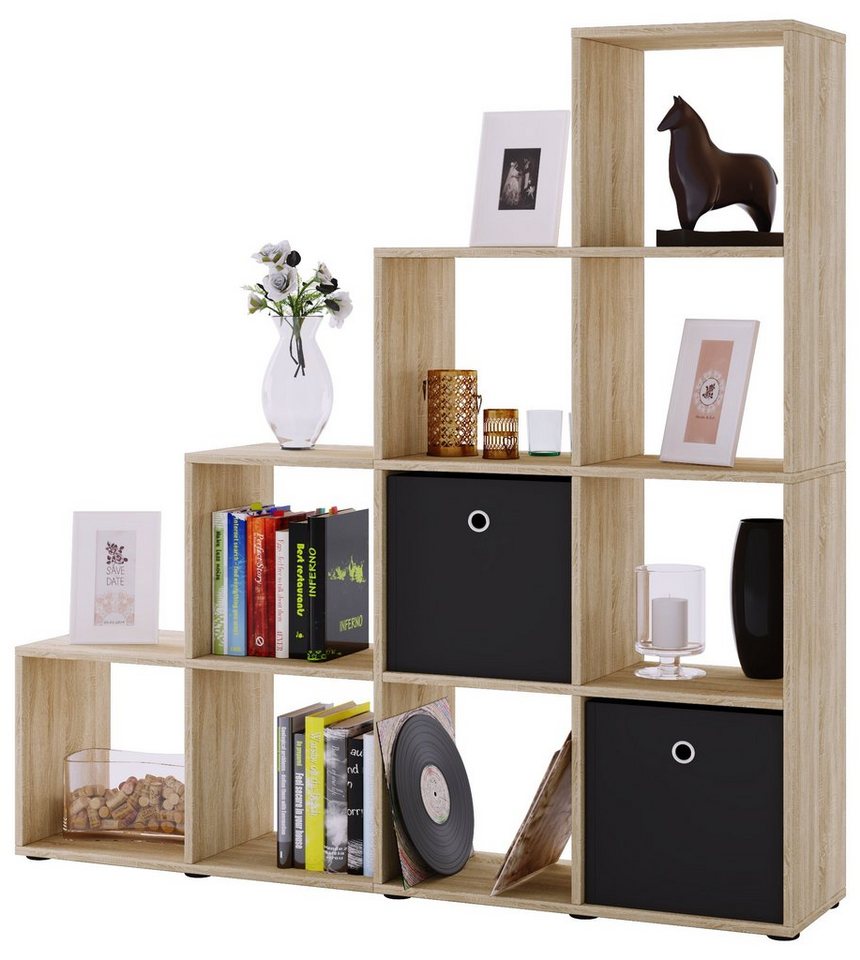 VCM Standregal Holz Stand Treppenregal Regal 10 Fächer Napoli VCM Standregal Holz Stand Treppenregal Regal 10 Fächer Napoli von VCM