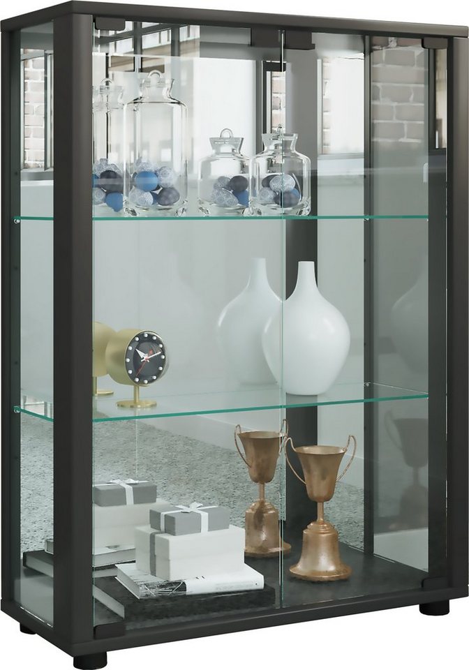VCM Standvitrine Glas Stand Vitrine Sammelvitrine Sintalo Spiegel von VCM