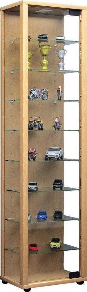 VCM Standvitrine Holz Glas Stand Vitrine Sammelvitrine Edana Maxi von VCM