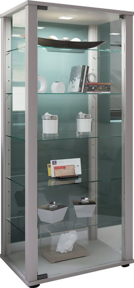 VCM Standvitrine Holz Glas Stand Vitrine Sammelvitrine Kavisa L von VCM